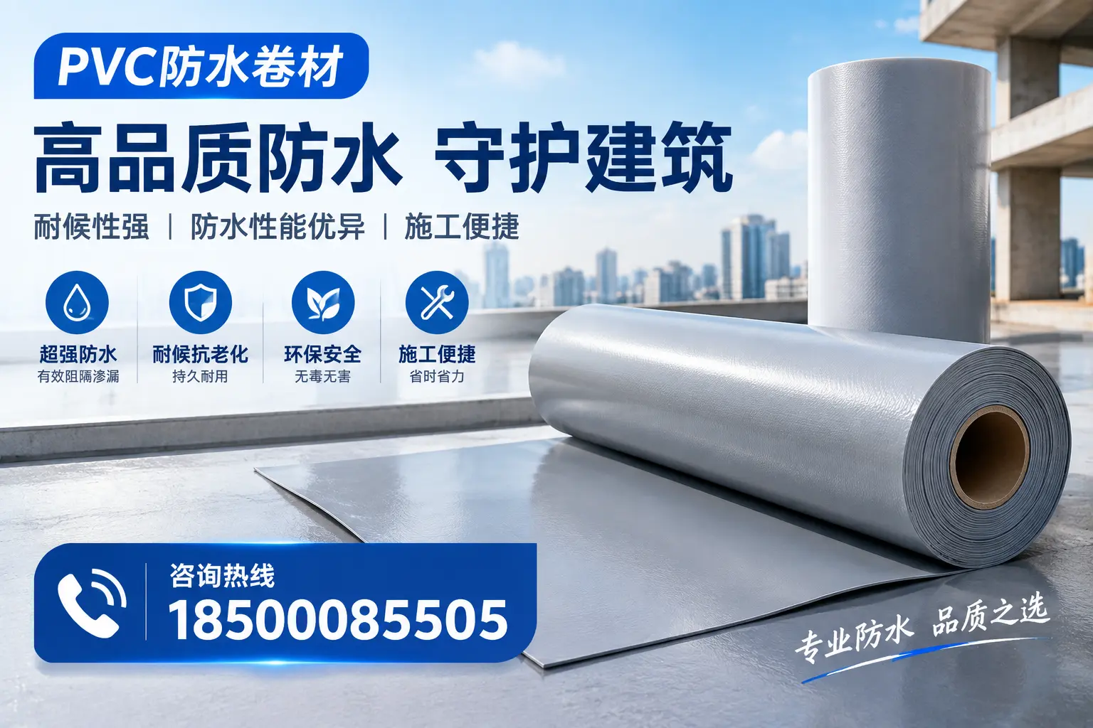 PVC防水卷材的防水效果评测，适合伊犁的科学依据